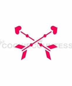 Cookie Countess Stencils Crossed Arrows Stencil