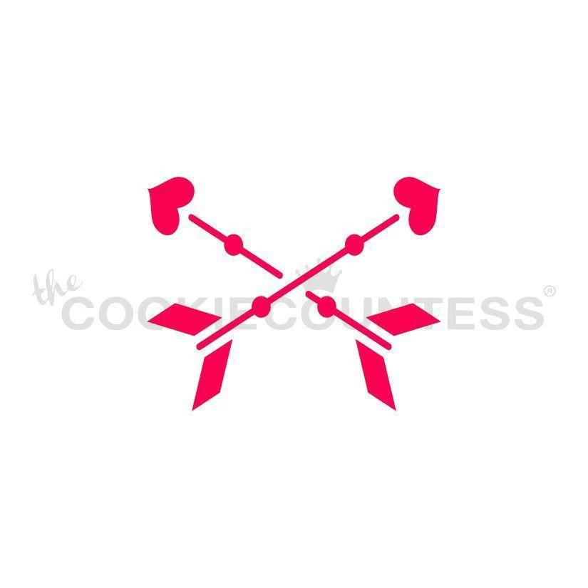 Cookie Countess Stencils Crossed Arrows Stencil 3 Cookie Countess Stencils Crossed Arrows Stencil