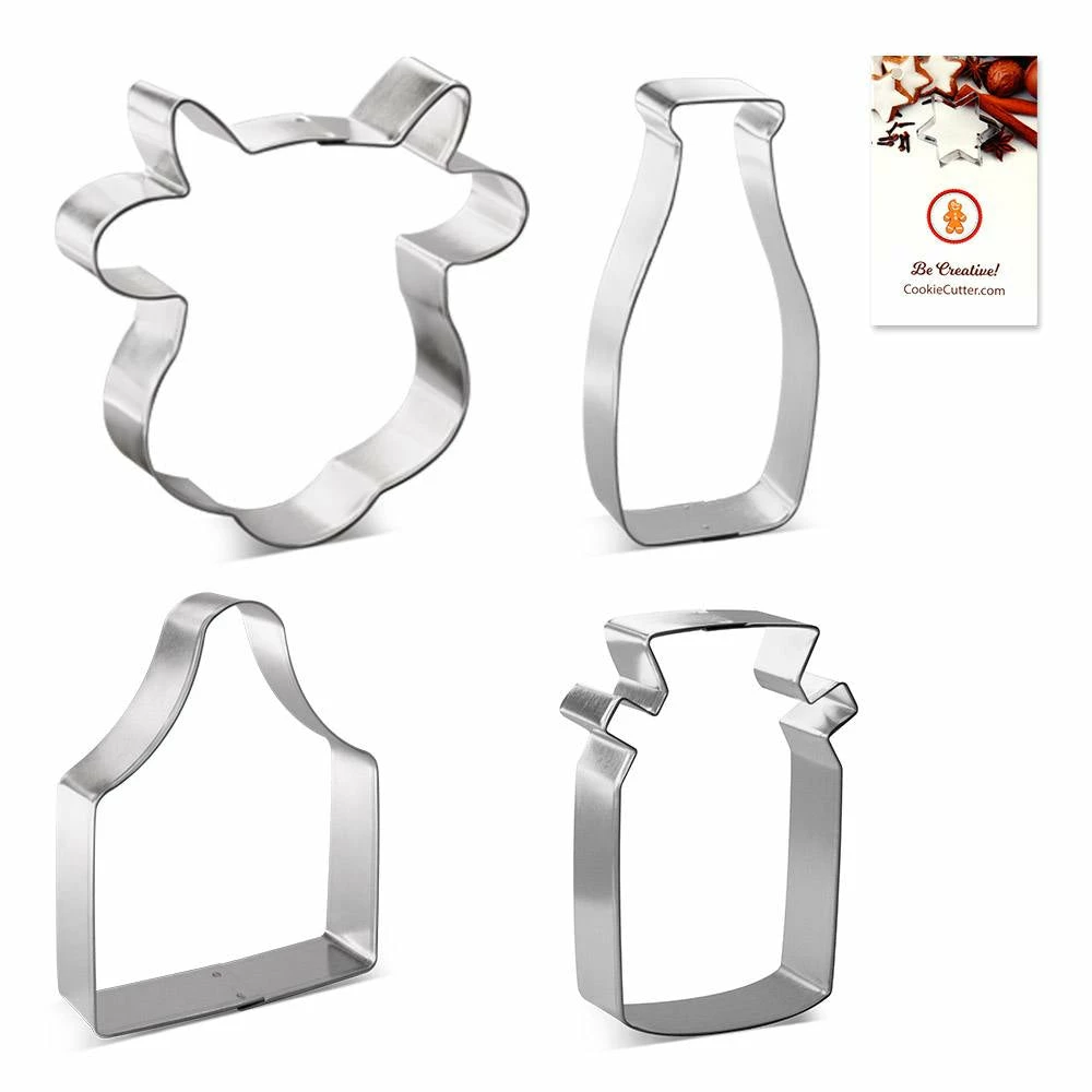 OTBP Dairy Farm 4pc Cookie Cutter Set 3 OTBP Dairy Farm 4pc Cookie Cutter Set