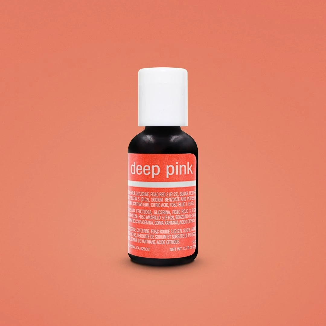 Linneas Deep Pink .70oz Chefmaster LIQUA-GEL Supplies 3 Linneas Deep Pink .70oz Chefmaster LIQUA-GEL Supplies