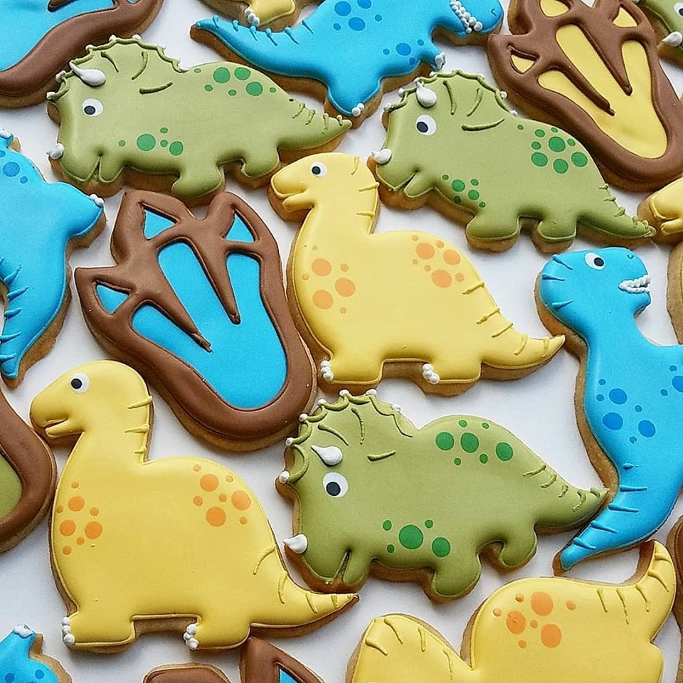 R&M International Baby Dinosaur 4 Pc Colored R&M Cookie Cutter Set Cutters 5 R&M International Baby Dinosaur 4 Pc Colored R&M Cookie Cutter Set Cutters