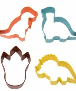 R&M International Baby Dinosaur 4 Pc Colored R&M Cookie Cutter Set Cutters