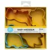 R&M International Baby Dinosaur 4 Pc Colored R&M Cookie Cutter Set Cutters 1 R&M International Baby Dinosaur 4 Pc Colored R&M Cookie Cutter Set Cutters