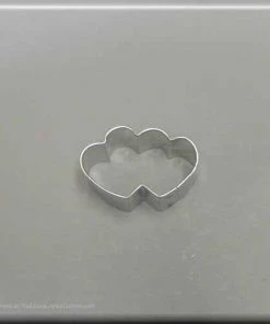 American Tradition Cutters Double Heart Mini Cookie Cutter