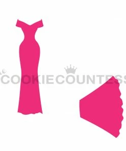 Cookie Countess Stencils Wedding Dress Maker 3pc Stencil Set