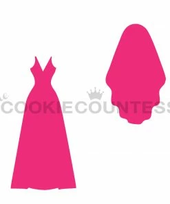 Cookie Countess Stencils Wedding Dress Maker 3pc Stencil Set