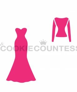 Cookie Countess Stencils Wedding Dress Maker 3pc Stencil Set