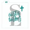 Stencil Expression Easter Wishes With Cross SE Stencil Stencils