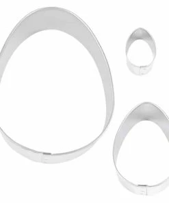 R&M International Cutters Easter Egg 3pc Cookie Cutter Set