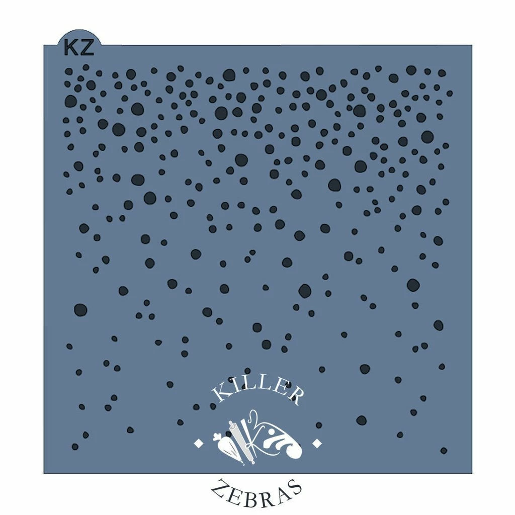 Killer Zebras Falling Snow KZ Stencil 3 Killer Zebras Falling Snow KZ Stencil