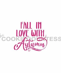Cookie Countess Fall In Love With Autumn Stencil