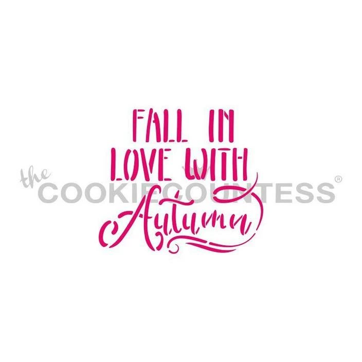 Cookie Countess Fall In Love With Autumn Stencil 3 Cookie Countess Fall In Love With Autumn Stencil