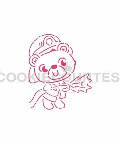 Cookie Countess Fireman Bear PYO Stencil