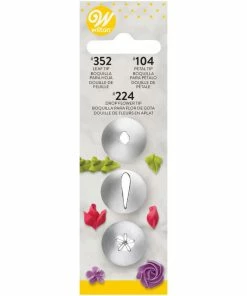 Supplies Wilton 3pc Flower Tip Set