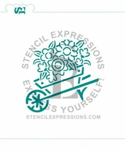Stencil Expression Spring/Summer Garden Wheelbarrow PYO SE Stencil
