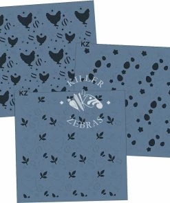 Killer Zebras Free Range 3pc KZ Stencil Set