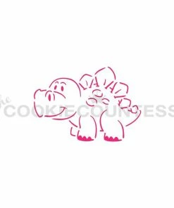 Cookie Countess Friendly Dinosaur PYO Stencil