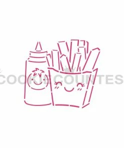 Cookie Countess Stencils Fries PYO Stencil