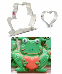 Ann Clark Frog And Mini Heart BUNDLE Cookie Cutter Cutters