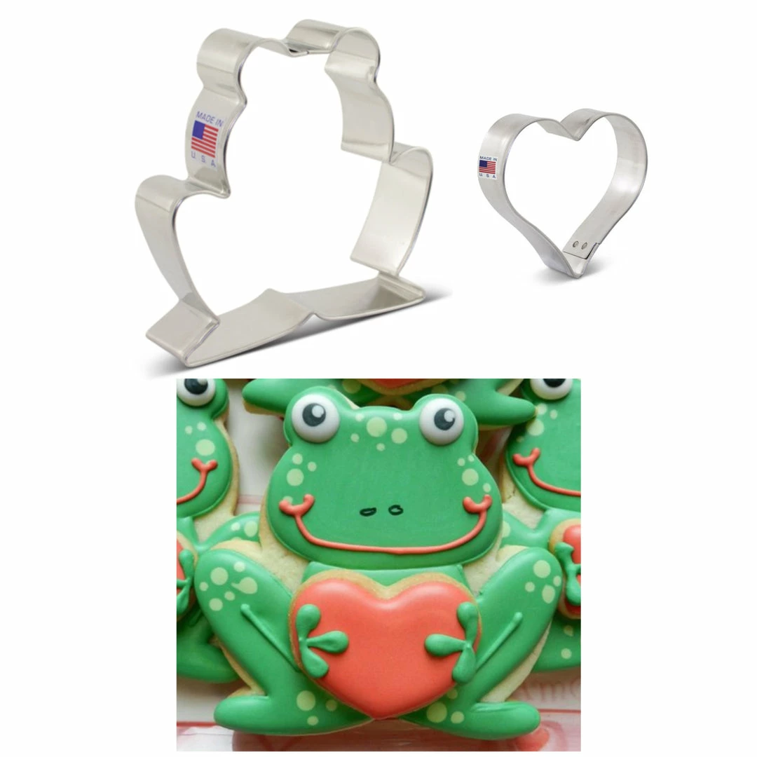 Ann Clark Frog And Mini Heart BUNDLE Cookie Cutter Cutters 3 Ann Clark Frog And Mini Heart BUNDLE Cookie Cutter Cutters