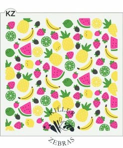 Killer Zebras Fruit 1mixed 4pc KZ Stencil