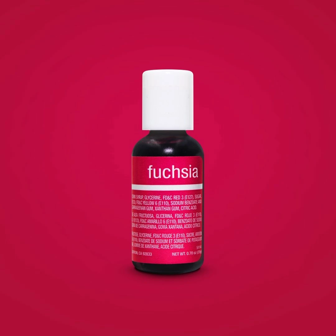 Linneas Fuchsia .70oz Chefmaster LIQUA-GEL Supplies 3 Linneas Fuchsia .70oz Chefmaster LIQUA-GEL Supplies