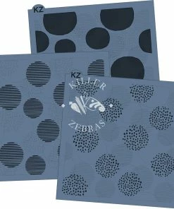 Killer Zebras Glam Dots 3pc KZ Stencil