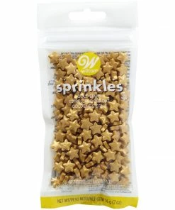 Wilton Gold Stars SMALL Sprinkle Pouch Supplies
