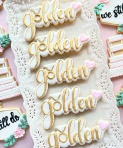 Flour Box Bakery Cutters Golden Plaque Cookie Cutter