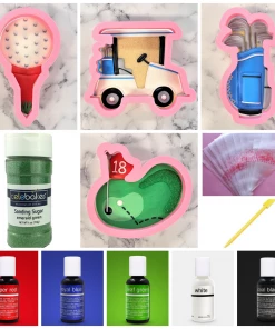 Flour Box Bakery Cutters Golf Cookie Cutter Decorating Kit