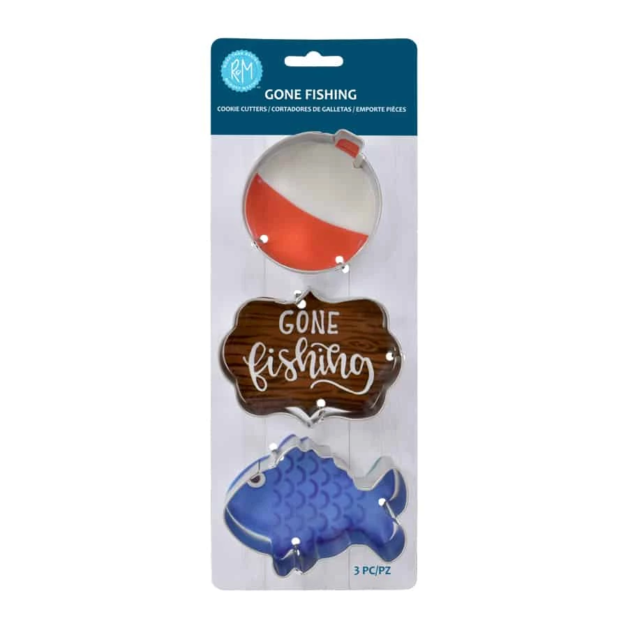 R&M International Cutters Gone Fishing 3pc Cookie Cutter Set 3 R&M International Cutters Gone Fishing 3pc Cookie Cutter Set