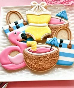 Flour Box Bakery Coconut Drink With Straw Cookie Cutter