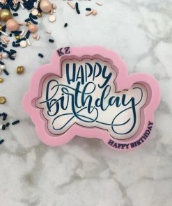 Killer Zebras Cutters Happy Birthday KZ Cookie Cutter And Stencil SET