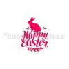 Cookie Countess Stencils Happy Easter With Bunny Stencil