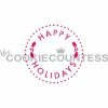 Happy Holidays Round Cookie Countess Stencil