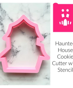 Flour Box Bakery Haunted House Cookie Cutter With Stencil ONLY