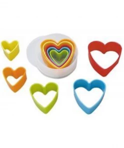 R&M International Cutters Heart Nested Plastic Cookie Cutter Set