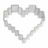 R&M International Heart Pixelated Cookie Cutter Cutters 2 R&M International Heart Pixelated Cookie Cutter Cutters