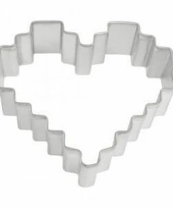 R&M International Heart Pixelated Cookie Cutter Cutters