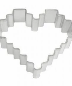 R&M International Heart Pixelated Cookie Cutter Cutters