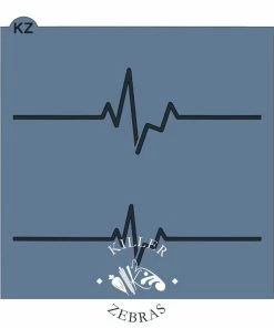 Killer Zebras Stencils Heartbeat Line KZ Stencil