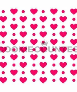 Cookie Countess Stencils Hearts And Dots Stencil