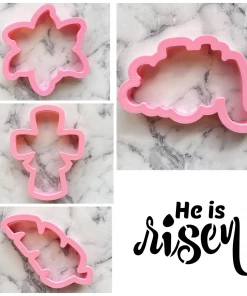 Flour Box Bakery He Is Risen Cookie Cutter Set With Stencil
