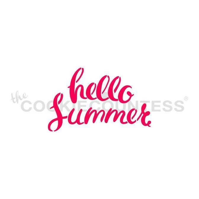 Cookie Countess Hello Summer Stencil 3 Cookie Countess Hello Summer Stencil