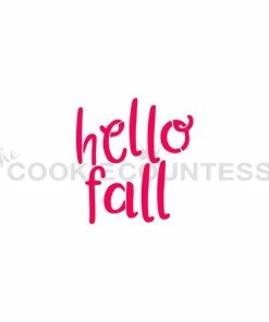 Hello Fall Cookie Countess Stencil