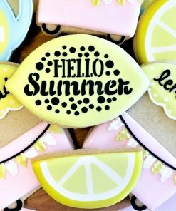Cookie Countess Stencils Hello Summer Lemon Stencil