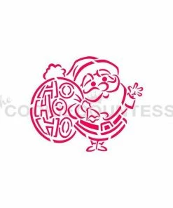 Cookie Countess HO HO HO Santa PYO/DWC Stencil