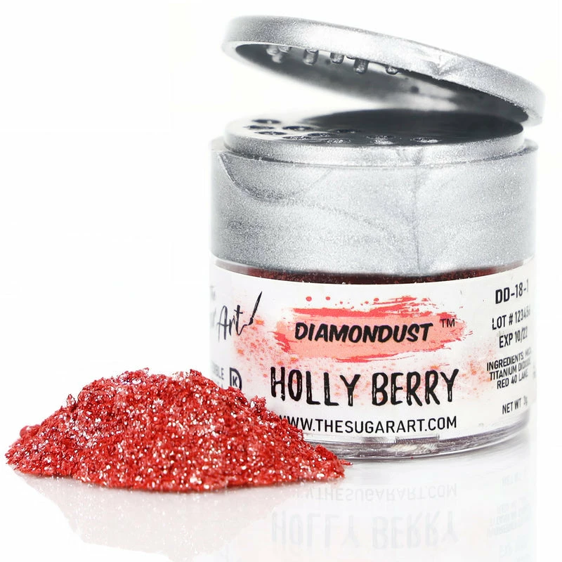 Holly Berry The Sugar Art Diamondust Supplies 3 Holly Berry The Sugar Art Diamondust Supplies