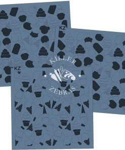 Killer Zebras Stencils Ice Cream 3pc KZ Stencil 7 Killer Zebras Stencils Ice Cream 3pc KZ Stencil