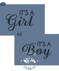 Killer Zebras It's A Girl/Boy KZ Stencil Stencil Set